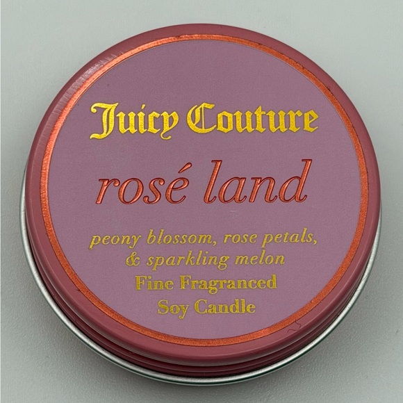 Juicy Couture Other - Juicy Couture Rosé Land Fine Fragranced Soy Candle 🌸 1 oz‎ Tin